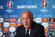 PARIS, FRANCE - JUNE 26:  In this handout image provided by UEFA head coach Vicente del Bosque of Spain attends a press conference at Stade de France on June 26, 2016 in Paris, France. (Photo by Handout/UEFA via Getty Images)